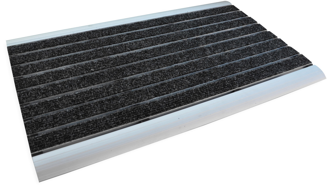 EMKO KLASİK 14 R - STANDART EBAT(60X40 CM) RİP HALI YÜZEYLİ ALÜMİNYUM GİRİŞ PASPASI